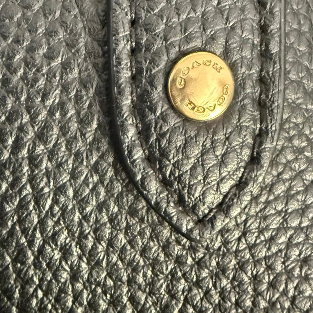 Coach Town tote bag pebbled leather extra large purse black - Picture 5 of 15
